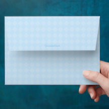 Hellblaues Muster Persönliches Briefpapier Kuvert