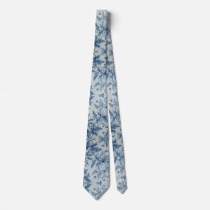 Hellblaues Porzellan-Blumen-Hochzeitsgeschenk für Krawatte