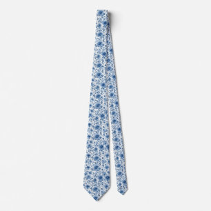 Hellblaues Porzellan-Blumen-Hochzeitsgeschenk für Krawatte