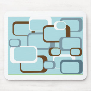hellblaues Retro-Quadrat-Mauspad Mousepad