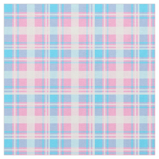 Hellblaues, rosa und weißes kariertes stoff (Nahaufnahme)