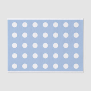 Hellblaues Seidenpapier mit weißen Tupfen