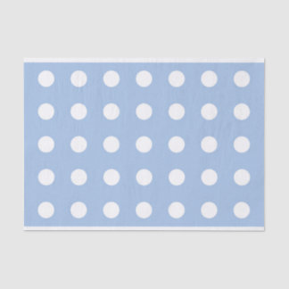 Hellblaues Seidenpapier mit weißen Tupfen