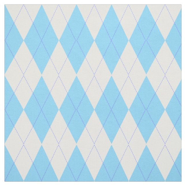Hellblaues und weißes Rauten-Muster Stoff (Muster)