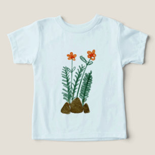 Hellblaues Vintage-Botanischer-Garten-Kinder-Graph