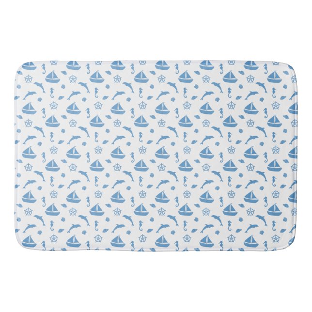 Hellblaues Wasserdesign Badezimmer matte Badezimme (Vorderseite)