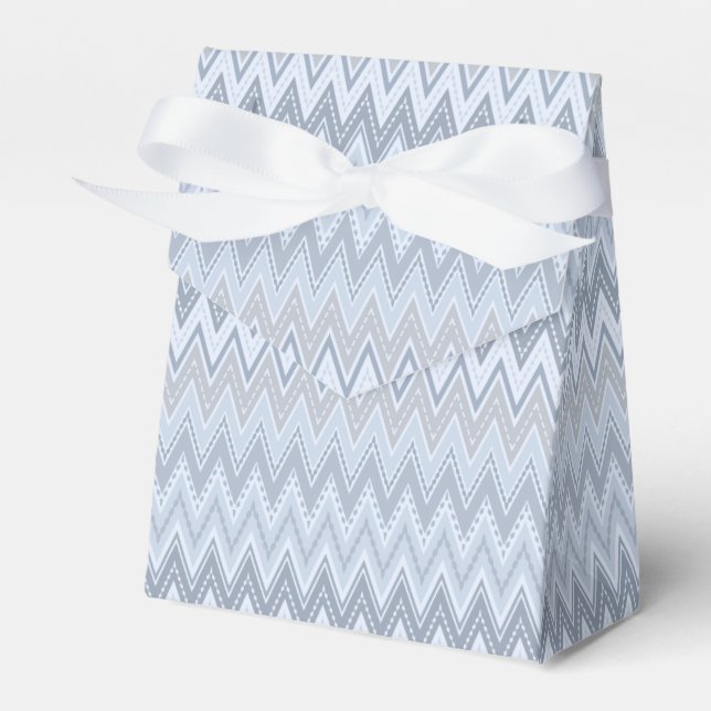 Hellblaues Zzigzack Geschenkschachtel (Vorderseite)