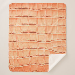 Hellbraune Krokodilledertextur Sherpadecke