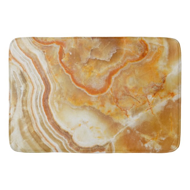 Hellbraune und beige Marmorsteine - Textur drucken Badematte (Vorderseite)