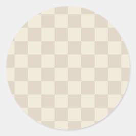 Hellbraune und braune Schachtel Runder Aufkleber