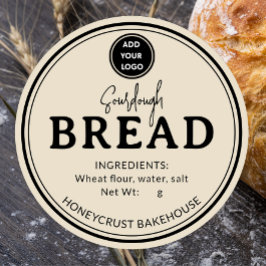 Hellbraunes Bäckerei-Sauerteigbrot-Etikett Runder Aufkleber