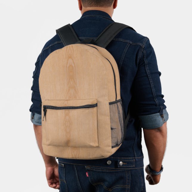 Hellbraunes Holzkorn Bedruckter Rucksack (Insitu (Modell))