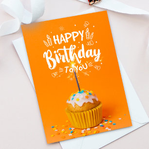Helle С upcake Happy Birthday Grußkarte Dankeskarte
