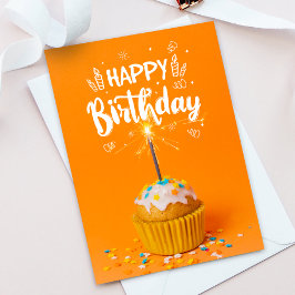 Helle С upcake Happy Birthday Grußkarte Dankeskarte
