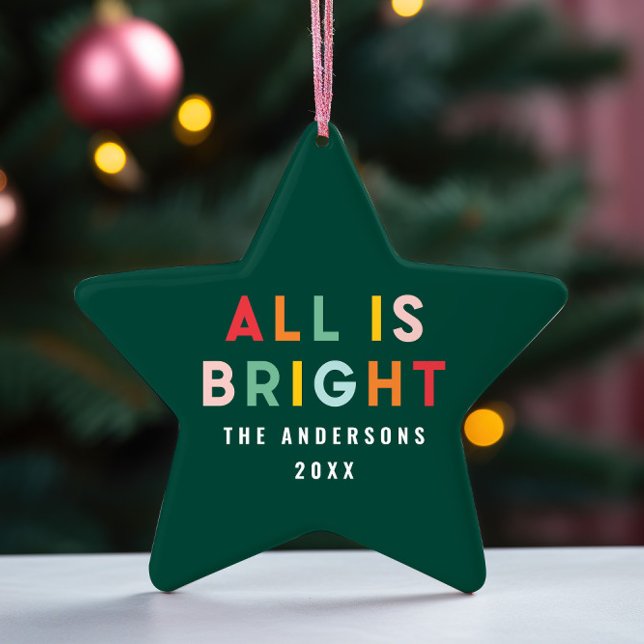 Helle 1 Foto Grün Spaß Moderne Weihnachtsfamilie Keramik Ornament (Von Creator hochgeladen)