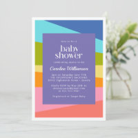 Helle Abstrakt geometrische Regenbogen Babydusche