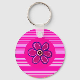 Helle Abstrakte Blume Art Schlüsselanhänger