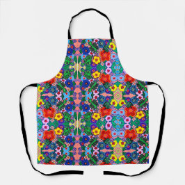 Helle Abstrakte Blume Art Schürze