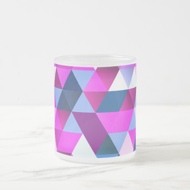Helle abstrakte geometrische Muster Mattglastasse (Mittel)