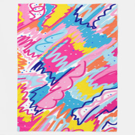 Helle Abstrakte Kunst Fleecedecke