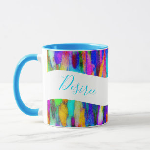 Helle abstrakte Mischung personalisierte Tasse