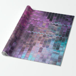 Helle abstrakte Mosaik mehrfarbig mit Glanz Geschenkpapier