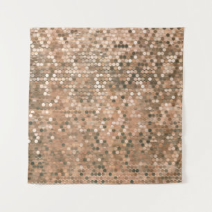 Helle abstrakte Mosaik-Vintage-Hintergrund mit Gla Wandteppich