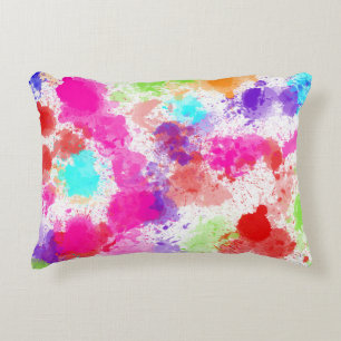 Helle Abstrakte Paint Splash Dekokissen