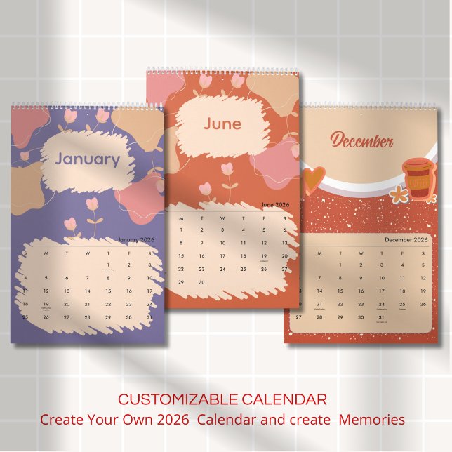 Helle abstrakte Pastellblumen Kalender (Von Creator hochgeladen)