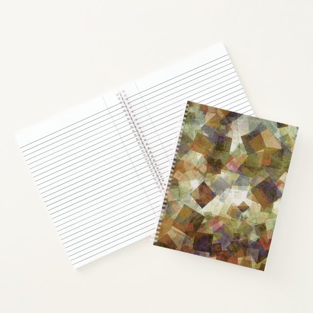 Helle abstrakte Quadrate Notizbuch (Innenseite)