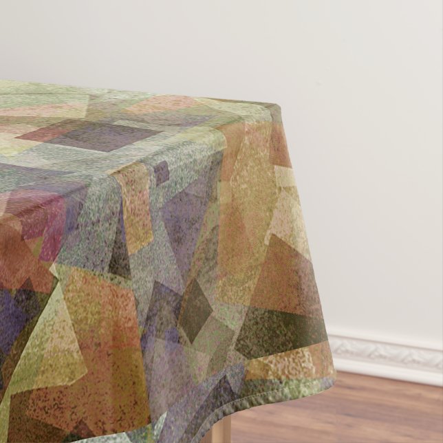 Helle abstrakte Quadrate Tischdecke (Beispiel)