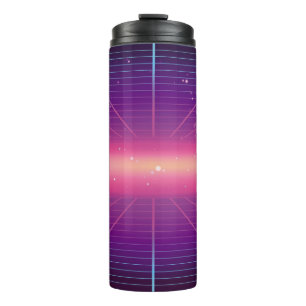 Helle abstrakte Retro-Backgrounds im Stil der 80er Thermosbecher