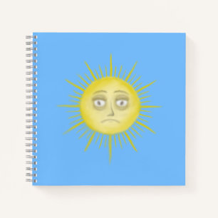Helle abstrakte Sonnenkunst Notizbuch