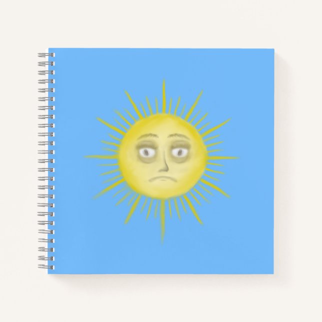 Helle abstrakte Sonnenkunst Notizbuch (Vorderseite)