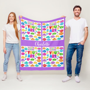 Helle Affirmation - Motivierend Dekoration im Klas Fleecedecke