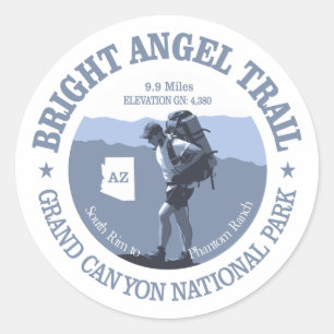 Helle Angel Trail (rd) Runder Aufkleber
