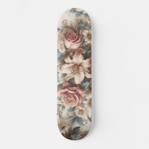 Helle antike Blumenperfektion Skateboard