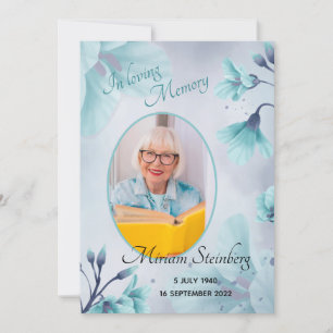 Helle Aquamarine blaue Blume in Love Memory Foto C