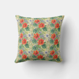 Helle Aquarell-Blume Kissen