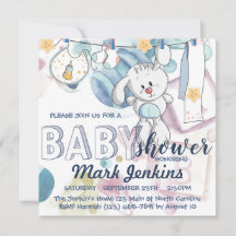 Helle Aquarell schöne, helle Baby Boy Dusche
