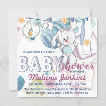 Helle Aquarell schöne, helle Babydusche