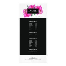 Helle Aquarellfarben Pink Peonies Floral Bouquet Werbekarte