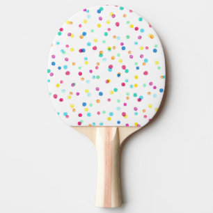 Helle Aquarellpunkte: Nahtloses Muster. Tischtennis Schläger