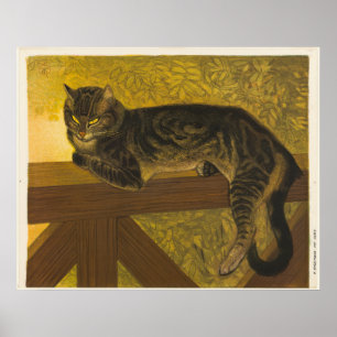Helle Augen Katze ein klassisches Kunstwerk aus Ge Poster