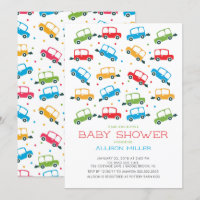 Helle Autos Oh Boy Baby Dusche Einladung