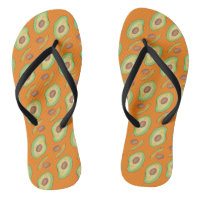Helle Avocado und Pit Orange Green Pattern