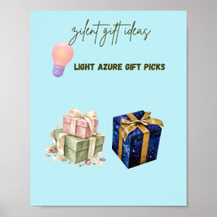 Helle Azure Geschenkideen Süßes Ästhetik Poster