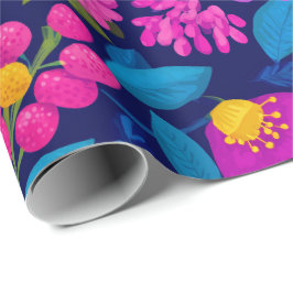Helle Beeren Blumenmuster Geschenkpapier