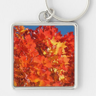Helle Blätter Schlüsselanhänger Herbst Orange
