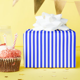 Helle Blau-Weiß-Streifen Geschenkpapier